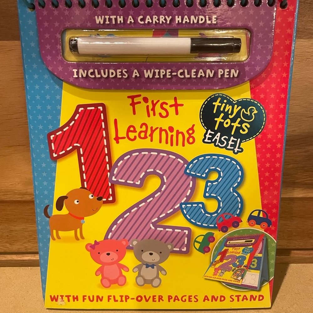 Kids Learning Toys Tiny Tots First Learning 123 Wipe Clean Easel Book